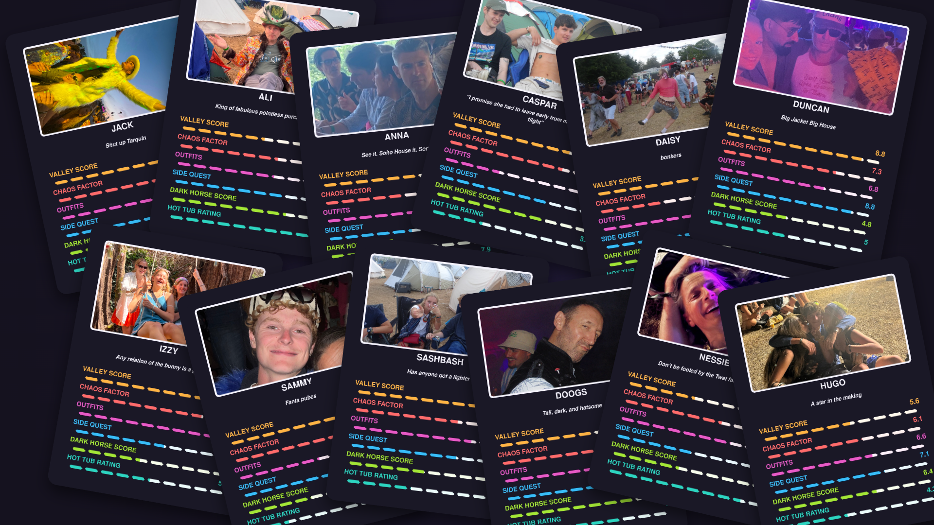 A full Wildpack card deck from Wilderness '26, laid out